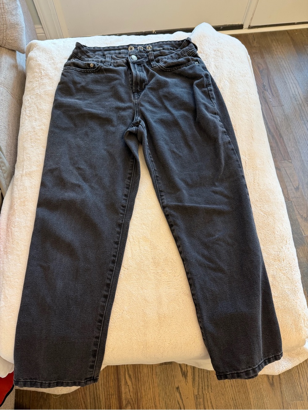 Rewash Women's Black Straight-Leg Jeans